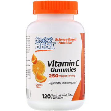 Doctor's Best, Vitamin C Gummies, Orange Bliss, 250 mg, 120 Gummies