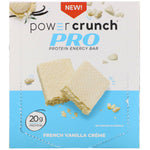 BNRG, Power Crunch Protein Energy Bar, PRO, French Vanilla Créme, 12 Bars, 2.0 oz (58 g) Each - The Supplement Shop