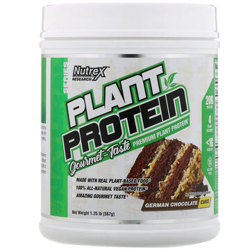 Nutrex Research, Natural Series, Plant Protein, German Chocolate Cake, 1.25 lb (567 g)