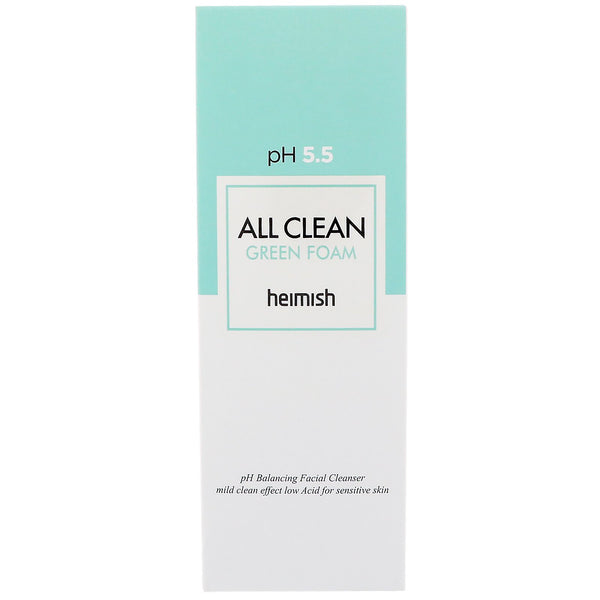 Heimish, All Clean Green Foam, Cleanser, 150 g - The Supplement Shop