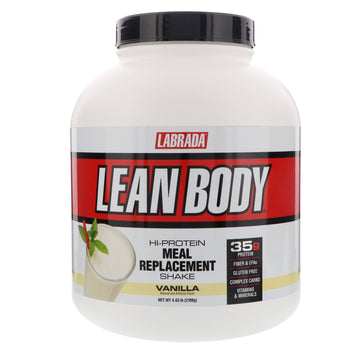 Labrada Nutrition, Lean Body, Hi-Protein Meal Replacement Shake, Vanilla, 4.63 lbs (2100 g)