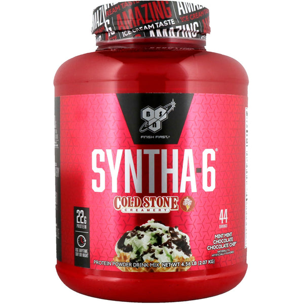 BSN, Syntha-6, Cold Stone Creamery, Mint Mint Chocolate Chocolate Chip, 4.56 lb (2.07 kg) - The Supplement Shop