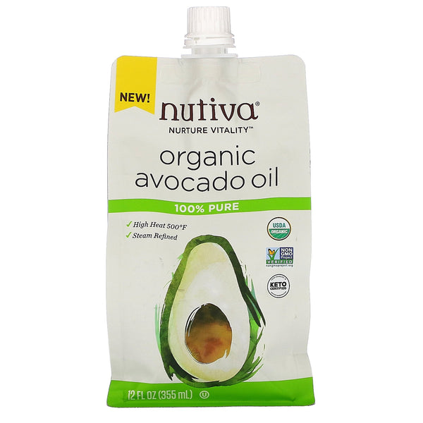 Nutiva, Organic Avocado Oil, 100% Pure, 12 fl oz (355 ml) - The Supplement Shop