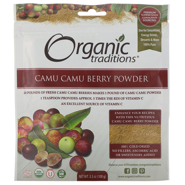 Organic Traditions, Camu Camu Berry Powder, 3.5 oz (100 g) - The Supplement Shop