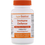 Hyperbiotics, Immune Defense, Natural Orange, 3 Billion CFU, 60 Chewable Tablets - The Supplement Shop
