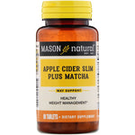 Mason Natural, Apple Cider Slim Plus Matcha, 90 Tablets - The Supplement Shop