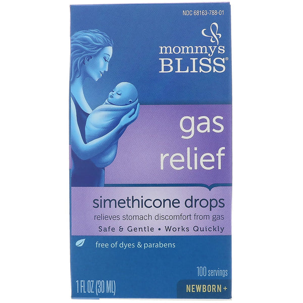 Mommy's Bliss, Gas Relief, Simethicone Drops, Newborn+, 1 fl oz (30 ml) - The Supplement Shop