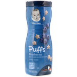 Gerber, Puffs, Cereal Snack, 8+ Months, Blueberry, 1.48 oz (42 g) - The Supplement Shop