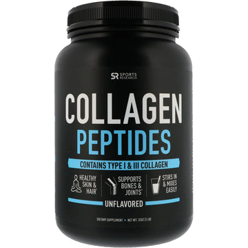 Sports Research, Collagen Peptides, Unflavored, 2 lbs (32 oz)