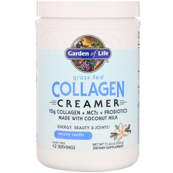 Garden of Life, Grass Fed Collagen Creamer, Creamy Vanilla, 11.64 oz (330 g) - The Supplement Shop