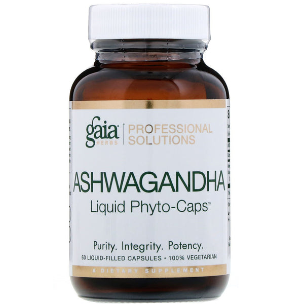 Gaia Herbs Professional Solutions, Ashwagandha, 60 Liquid-Filled Capsules - The Supplement Shop