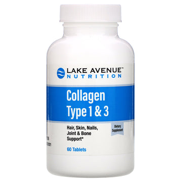 Lake Avenue Nutrition, Hydrolyzed Collagen Type 1 & 3, 1,000 mg, 60 Tablets