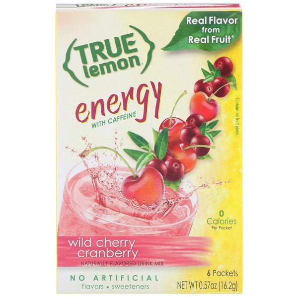 True Citrus, True Lemon, Energy, Wild Cherry Cranberry, 6 Packets, 0.57 oz (16.2 g) - The Supplement Shop