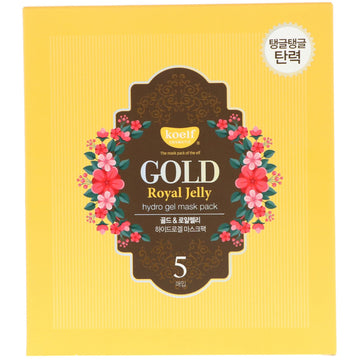 Koelf, Gold Royal Jelly Hydro Gel Mask Pack, 5 Sheets, 30 g Each