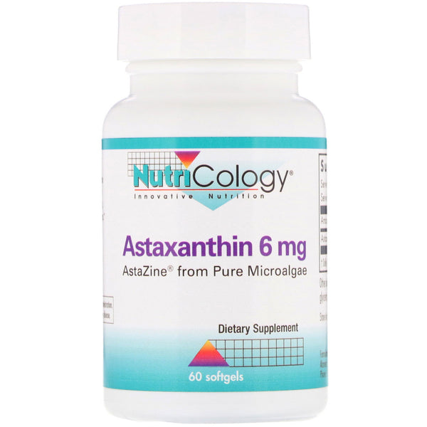 Nutricology, Astaxanthin, 6 mg, 60 Softgels - The Supplement Shop
