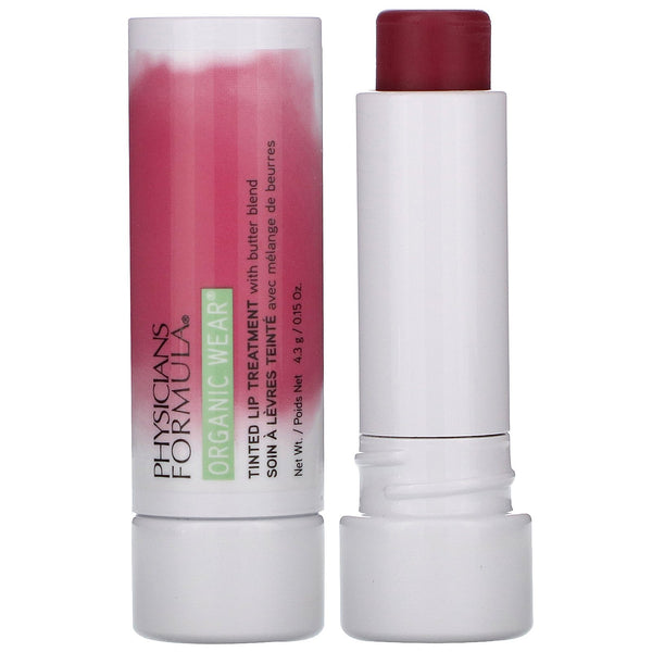 Physicians Formula, Organic Wear, Tinted Lip Treatment, Berry Me, 0.15 oz (4.3 g) - The Supplement Shop