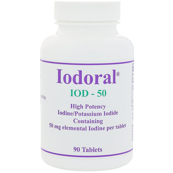 Optimox, Iodoral, 50 mg, 90 Tablets