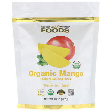 California Gold Nutrition, Organic Mango, Ready to Eat Dried Slices, 8 oz (227 g)