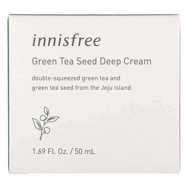 Innisfree, Green Tea Seed Deep Cream, 1.69 fl oz (50 ml) - The Supplement Shop