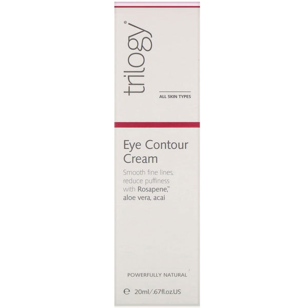 Trilogy, Eye Contour Cream, .67 fl oz (20 ml) - The Supplement Shop