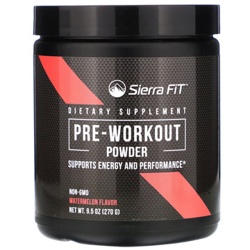 Sierra Fit, Pre-Workout Powder, Watermelon Flavor, 9.5 oz (270 g)