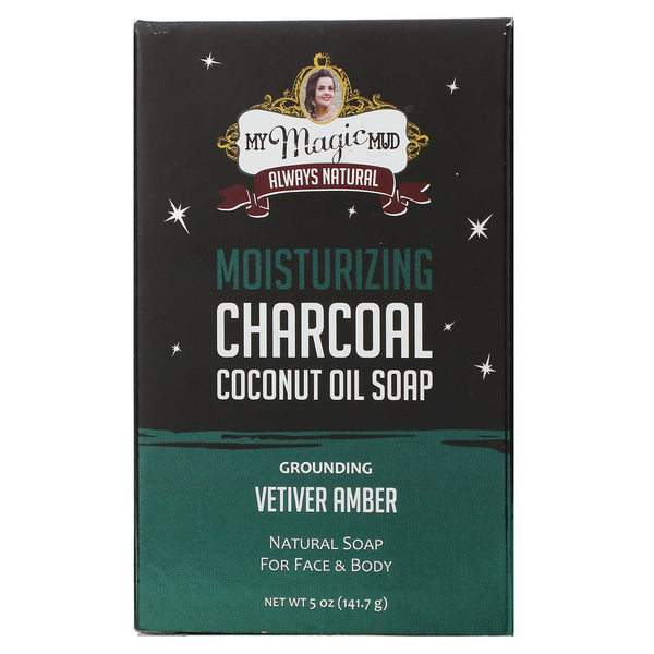 My Magic Mud, Charcoal, Coconut Oil Soap, Grounding Vetiver Amber, 5 oz (141.7 g) - The Supplement Shop