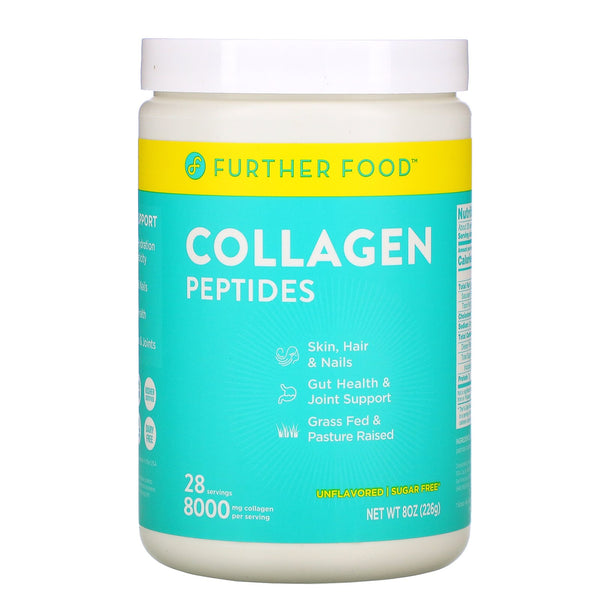 Further Food, Collagen Peptides, Unflavored, 8,000 mg, 8 oz (226 g) - The Supplement Shop