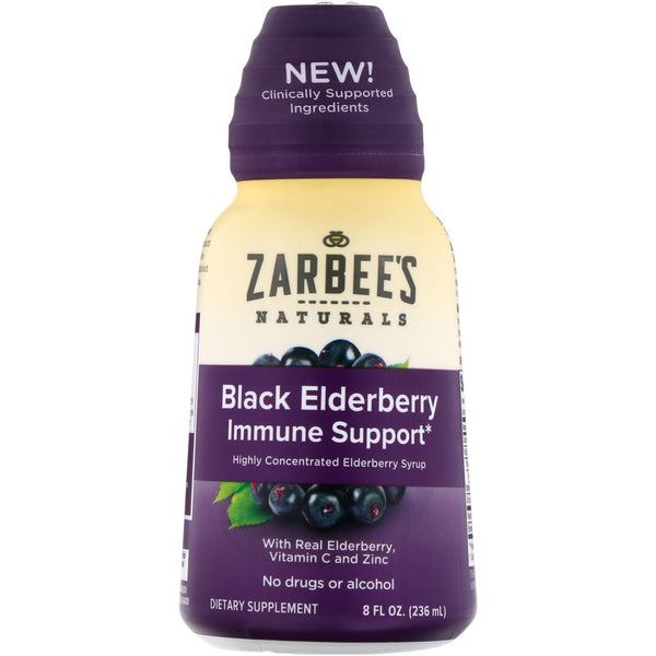 Zarbee's, Black Elderberry Immune Support, 8 fl oz (236 ml) - The Supplement Shop
