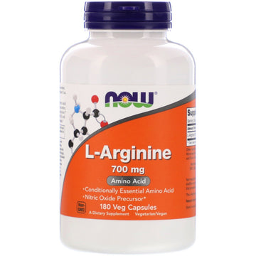 Now Foods, L-Arginine, 700 mg, 180 Veg Capsules