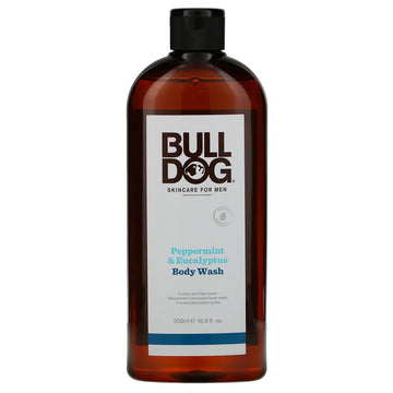 Bulldog Skincare For Men, Body Wash, Peppermint & Eucalyptus, 16.9 fl oz (500 ml)