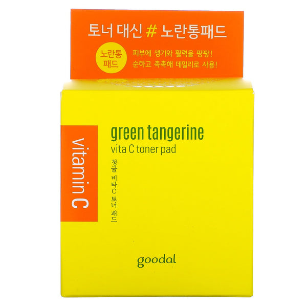 Goodal, Green Tangerine, Vita C Toner Pad, 4.73 fl oz (140 ml) - The Supplement Shop