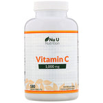 Nu U Nutrition, Vitamin C, 1,000 mg, 180 Vegan Tablets - The Supplement Shop