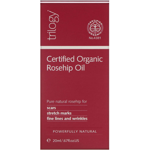 Trilogy, Certified Organic Rosehip Oil, 0.67 fl oz (20 ml) - The Supplement Shop
