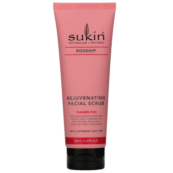 Sukin, Rejuvenating Facial Scrub, Rosehip, 4.23 fl oz (125 ml) - The Supplement Shop