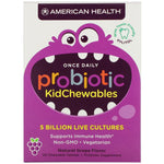American Health, Probiotic KidChewables, Natural Grape Flavor, 5 Billion Live Culture, 30 Chewable Tablets - The Supplement Shop
