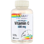 Solaray, Timed Release Vitamin C, 500 mg, 250 VegCaps - The Supplement Shop