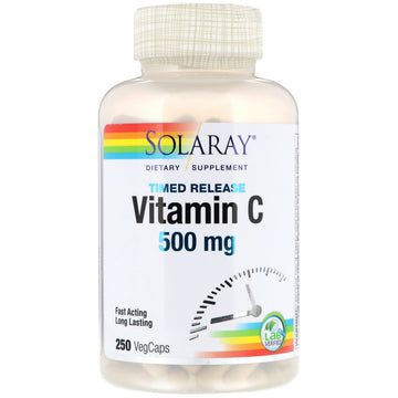 Solaray, Timed Release Vitamin C, 500 mg, 250 VegCaps