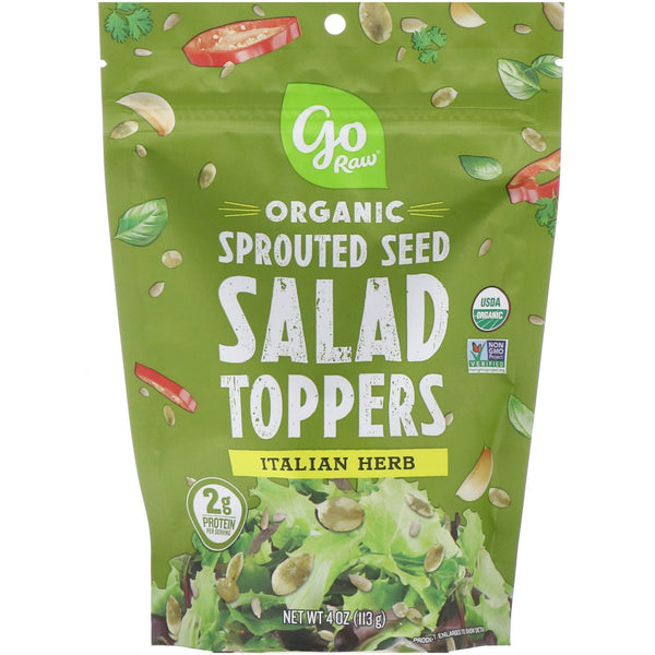 Go Raw, Organic, Sprouted Seed Salad Toppers, Italian Herb, 4 oz (113 g) - The Supplement Shop
