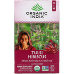 Organic India, Tulsi Tea, Hibiscus, Caffeine-Free, 18 Infusion Bags, 1.27 oz (36 g) - The Supplement Shop