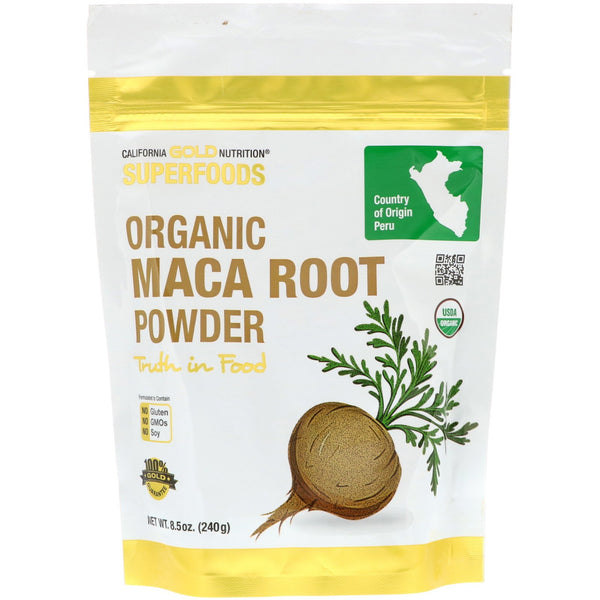 California Gold Nutrition, Superfoods, Organic Maca Root Powder, 8.5 oz (240 g) - The Supplement Shop
