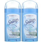 Secret, pH Balanced Antiperspirant/Deodorant, Invisible Solid, Shower Fresh, Twin Pack, 2.6 oz (73 g) Each - The Supplement Shop