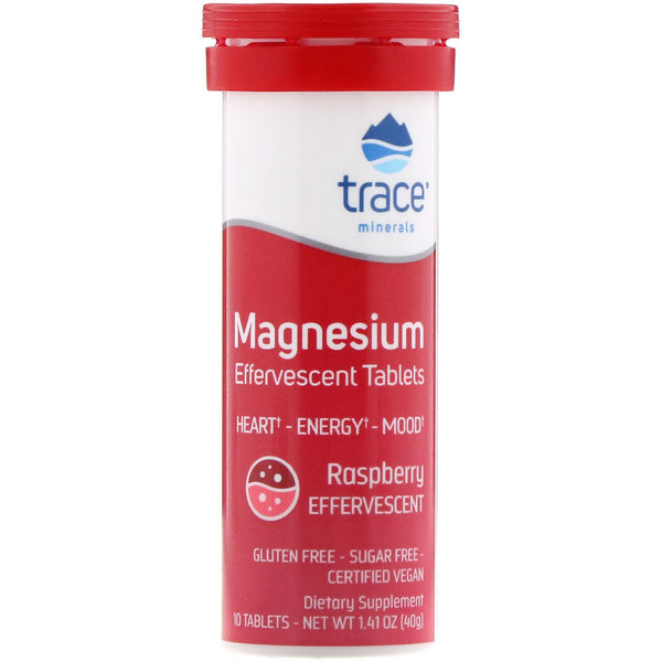 Trace Minerals Research, Magnesium Effervescent Tablets, Raspberry Flavor, 1.41 oz (40 g) - The Supplement Shop