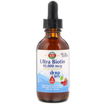 KAL, Ultra Biotin, Natural Mixed Berry Flavor, 10,000 mcg, 2 fl oz (59 ml) - The Supplement Shop