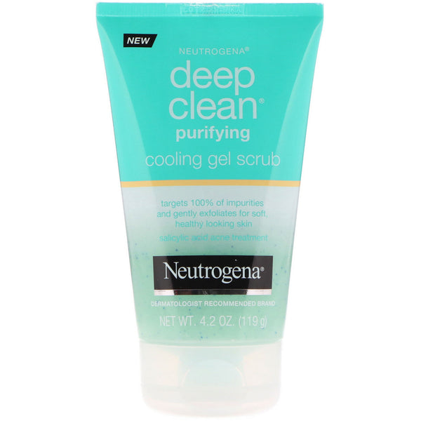 Neutrogena, Deep Clean, Purifying, Cooling Gel Scrub, 4.2 oz (119 g) - The Supplement Shop