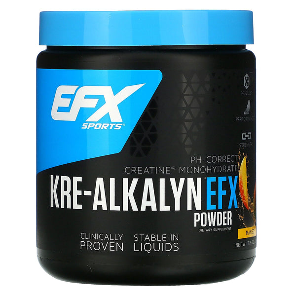 EFX Sports, Kre-Alkalyn EFX Powder, Mango, 7.76 oz (220 g) - The Supplement Shop