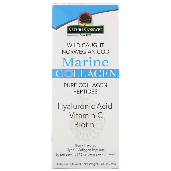 Nature's Answer, Marine Collagen, Wild Caught Norwegian Cod, Berry Flavored, 8 oz (240 ml) - The Supplement Shop