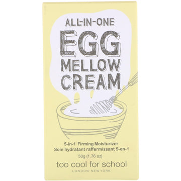 Too Cool for School, All-in-One Egg Mellow Cream, 5-in-1 Firming Moisturizer, 1.76 oz (50 g)