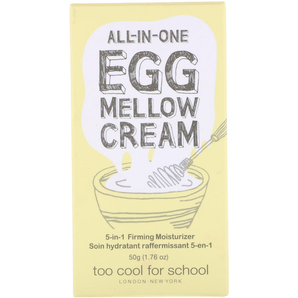 Too Cool for School, All-in-One Egg Mellow Cream, 5-in-1 Firming Moisturizer, 1.76 oz (50 g) - The Supplement Shop