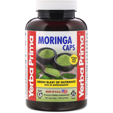 Yerba Prima, Moringa Caps, 400 mg, 180 Veg Caps