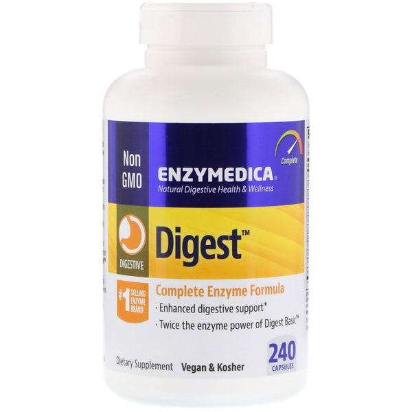 Enzymedica, Digest Complete Enzyme Formula, 240 Capsules - The Supplement Shop